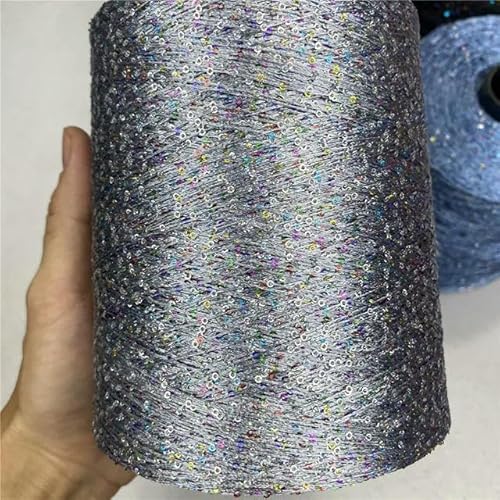Pailletten-merzerisiertes Garn, Paillettengarn, 250 g, Eisseide, mehrfarbig, for Stricken und Häkeln(5) von KXAOXGRC