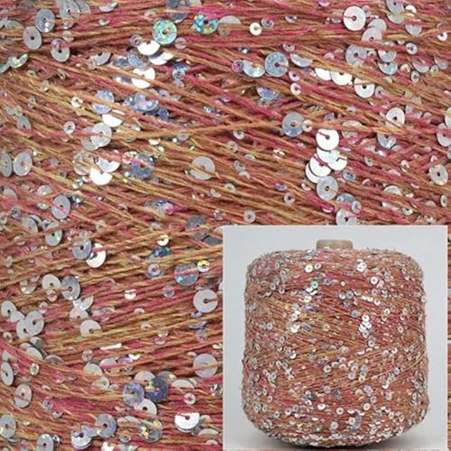 Pailletten-merzerisiertes Garn, Paillettengarn, 50 g, Sommer-Eisseide, merzerisierte Baumwolle, Acrylmischung, mehrfarbig, for Basteln(AW005) von KXAOXGRC