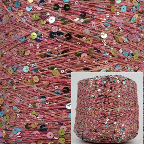 Pailletten-merzerisiertes Garn, Paillettengarn, 50 g, Sommer-Eisseide, merzerisierte Baumwolle, Acrylmischung, mehrfarbig, for Basteln(AW025) von KXAOXGRC