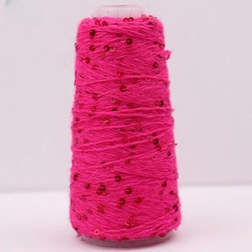 Pailletten-merzerisiertes Garn, Paillettengarn Angora-Kaninchenhaar 50G/200M 3mm Pailletten Multicolor DIY Stricken und Häkeln(209) von KXAOXGRC