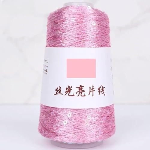 Pailletten-merzerisiertes Garn, Paillettengarn aus Polyester, 100 g, 550 Meter, mehrfarbig, for Stricken, Häkeln und Handarbeiten(87) von KXAOXGRC