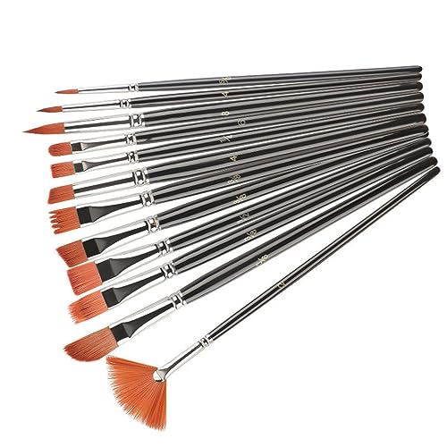 12pcs Multifunktionales Kurzholz für Gouache Aquarell Acrylölmalerei Pinsel Set Nylon Haarkunstwerkzeug 12pcs Multifunktionales Kurzholz für Gouache Aquarell Acrylölmalerei Pinsel Set Nylon Haarkunstwerkzeug von KXQYIKYI