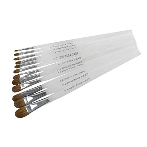 12pcs Support Pinsel -Pinsel -Set Nylon Acrylfarben digitaler Pinselkünstler Ölpolstreihe Stiftkunstzubehör von KXQYIKYI