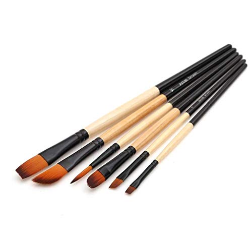 6 PCs Verschiedene Form runde Spitzen Spitze Aquarellpinsel Set zum Zeichnen von Gouache Ölmalerei Pinselkunstzubehör 6 PCs Verschiedene Form runde Spitzen Spitze Aquarellpinsel Set zum Zeichnen von Gouache Ölmalerei Pinselkunstzubehör von KXQYIKYI