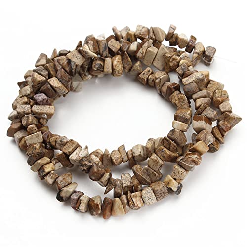 Heimdekoration, 5–8 mm, unregelmäßiger Bildstein, perforierter Kies, halbfertig, DIY-Armband, Schmuckzubehör, 1 halbfertige Perlen voller Textur von KXQYIKYI