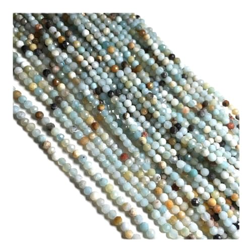 Heimdekorationsstein, Naturstein, facettierte, runde Achate, kleine Perlen, lose Abstandshalter, Perlen für Schmuckherstellung, DIY, Halskette, Armband, Zubehör, 2 x 3 mm, voller Textur (Farbe Heimdekorationsstein, Naturstein, facettierte, runde Achate, kleine Perlen, lose Abstandshalter, Perlen für Schmuckherstellung, DIY, Halskette, Armband, Zubehör, 2 x 3 mm, voller Textur (Farbe von KXQYIKYI