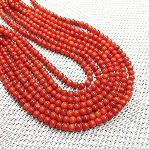 Kleine runde Korallenperlen für Zuhause, 3 mm, Naturstein, lose Isolationsperlen für Schmuckherstellung, DIY für Armband, Halskette, Zubehör, voller Textur Kleine runde Korallenperlen für Zuhause, 3 mm, Naturstein, lose Isolationsperlen für Schmuckherstellung, DIY für Armband, Halskette, Zubehör, voller Textur von KXQYIKYI