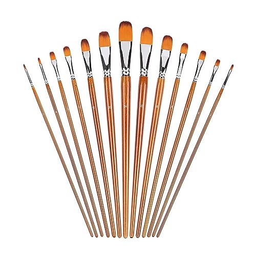 Pinsel Pinsel Set 13 pcs weiches Nylon Haar Holz lang Griff für Acrylöl Aquarell Gouache Pinsel Pinsel Set 13 pcs weiches Nylon Haar Holz lang Griff für Acrylöl Aquarell Gouache von KXQYIKYI