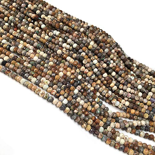 Songshi-Perlen für Zuhause, Naturstein, lose Perlen, runde facettierte Perlen, Herstellung für Schmuck, DIY, Halsketten, Armbänder, Zubehör für Frauen, voller Textur, 3 x 4 mm von KXQYIKYI