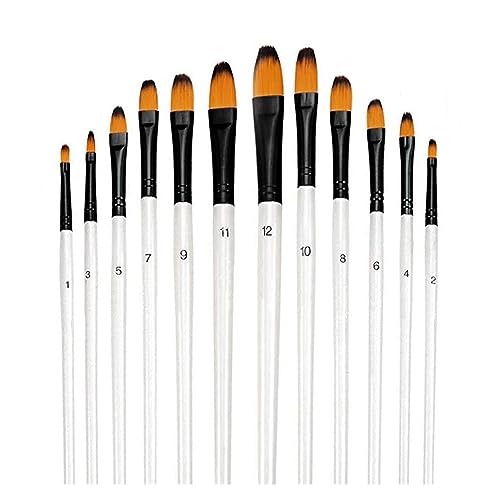 Synthetische Nylonspitze Pinsel Pinsel Set 12pcs Künstlerpinsel für Acrylöl Aquarell Gouache Künstler Malerei Synthetische Nylonspitze Pinsel Pinsel Set 12pcs Künstlerpinsel für Acrylöl Aquarell Gouache Künstler Malerei von KXQYIKYI