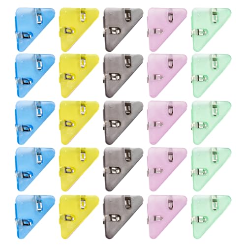 KXUSW Dreieckige Büroklammern Papier Eckenschutz Clips Tacker Ohne Klammern Dokumenten Buchecken Clips Eckenschutz Multifunktionaler Bunter Eckclip aus Kunststoff 40 Stück KXUSW Dreieckige Büroklammern Papier Eckenschutz Clips Tacker Ohne Klammern Dokumenten Buchecken Clips Eckenschutz Multifunktionaler Bunter Eckclip aus Kunststoff 40 Stück von KXUSW