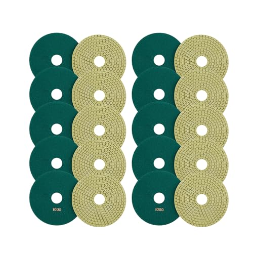 Diamant-Politur-Ohrpolster, Betonschleif-Ohrpolster, 20,3 cm, feucht für mikrokristallines Glas, glasierte Fliesen (1000er Körnung) von KXWDKJ