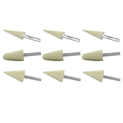 Diamantbohrer, Körnung 800, 3 Stück je 7,6 x 2,5 cm, 7,2 x 1,5 cm, 7,1 x 2,1 cm, 9 Stück Diamant-Bits für elektrische Schleifmaschinen und Handbohrmaschinen von KXWDKJ