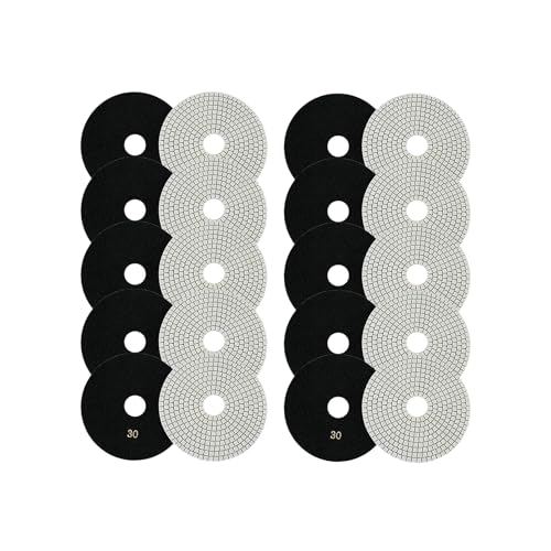 Diamantpolierohrpads, Betonpolierohrenpads, 6 Zoll, nass zum Polieren, Wasserschleifmaschine (Körnung 30) von KXWDKJ