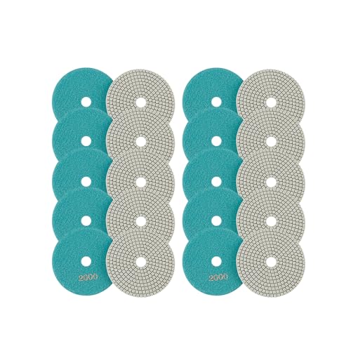 Fliesenpolierpads für Schleifmaschine, 2000er Granit-Polierpads für Betonstein, Marmor-Granitfliesen, Arbeitsplatte von KXWDKJ