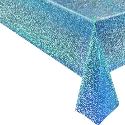 KXWDKJ Neon-Tischdecken für Partys, Geburtstagspartys, 137,2 x 274,3 cm, 10 Stück, für mehrere Personen, Party-Dekorationen (blau) von KXWDKJ