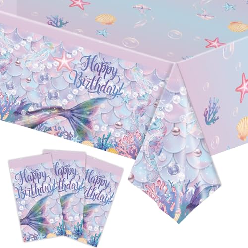KXWDKJ Party-Tischdecke, wasserdicht, 137,2 x 274,3 cm, für Party-Dekorationen für mehrere Personen, 3 Stück von KXWDKJ