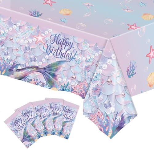 KXWDKJ Party-Tischdecke, wasserdicht, 137,2 x 274,3 cm, für Party-Dekorationen für mehrere Personen, 5 Stück von KXWDKJ