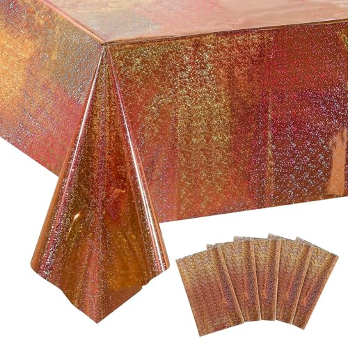 KXWDKJ Tischdecke, Einweg-Tischdecke, wasserdicht, 137,2 x 274,3 cm, 5 Stück, für Mädchen, Jungen, Geburtstag, Hochzeit, Party-Dekorationen von KXWDKJ