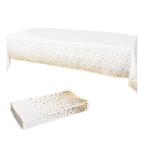 KXWDKJ Tischdecke, wasserdicht, wiederverwendbar, 137,2 x 274,3 cm, 5 Stück, für Mädchen, Jungen, Geburtstag, Hochzeit, Party-Dekorationen von KXWDKJ