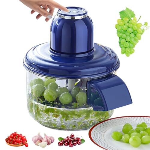 Electric Grape Peeling Machine, Elektrischer Traubenschäler, Tragbarer Automatischer Kleiner Obstschäler, Wiederaufladbar Obstschäler für Trauben Kirschen Tomaten (Blue) von KYDLIGHT