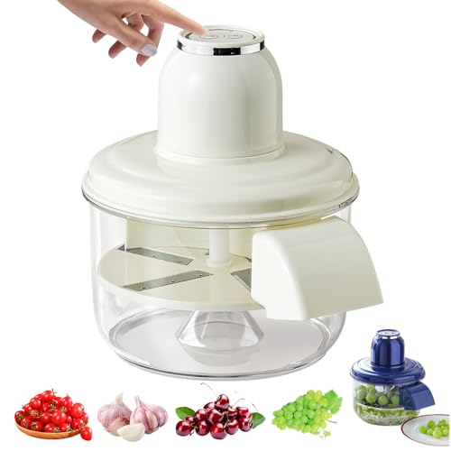 Electric Grape Peeling Machine, Elektrischer Traubenschäler, Tragbarer Automatischer Kleiner Obstschäler, Wiederaufladbar Obstschäler für Trauben Kirschen Tomaten (White) von KYDLIGHT