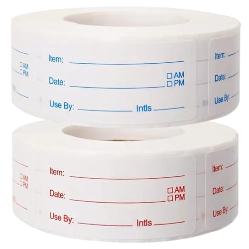 2 Roll-Gefrierlabels selbstklebende PVC Abnehmbare Gefrierschranketiketten zum Schreiben von Jam-Jar-Aufklebern für Home Kitchen Housing 2 Roll-Gefrierlabels selbstklebende PVC Abnehmbare Gefrierschranketiketten zum Schreiben von Jam-Jar-Aufklebern für Home Kitchen Housing von KYEQATY
