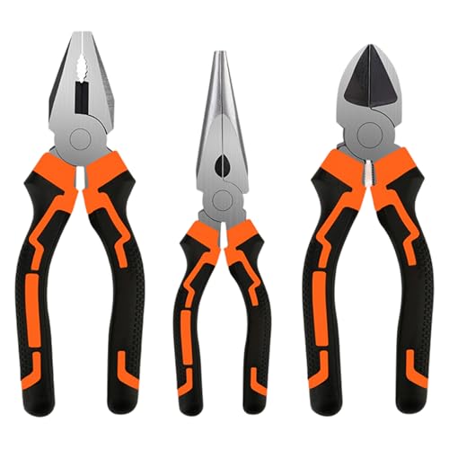 3PCS-Zange Set rostfeste Stahlelektrikerinzange mit Griff umfasst 8-Zoll von KYEQATY