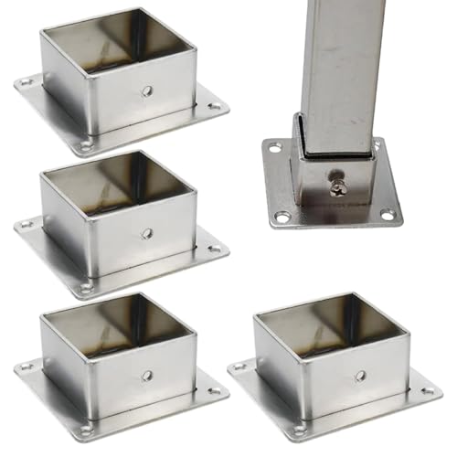 4pcs Zaunpfostenklassen 2x2 Zoll Hochleistungsstahl -Quadratklasse mit Schraubendeckpfosten für die Geländerstütze 4pcs Zaunpfostenklassen 2x2 Zoll Hochleistungsstahl -Quadratklasse mit Schraubendeckpfosten für die Geländerstütze von KYEQATY