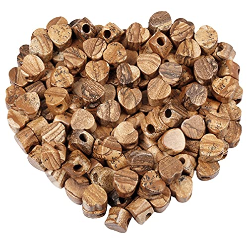 KYEYGWO 20Pcs Herz Großes Loch Lose Perlen, Polierte Steinperlen Energy Kristall-Perlen Herzförmige Edelstein Schmuckperlen für Perlenweben Heilkraft Schmuckherstellung DIY Design KYEYGWO 20Pcs Herz Großes Loch Lose Perlen, Polierte Steinperlen Energy Kristall-Perlen Herzförmige Edelstein Schmuckperlen für Perlenweben Heilkraft Schmuckherstellung DIY Design von KYEYGWO
