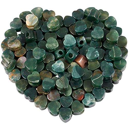 KYEYGWO 20Pcs Herz Großes Loch Lose Perlen, Polierte Steinperlen Energy Kristall-Perlen Herzförmige Edelstein Schmuckperlen für Perlenweben Heilkraft Schmuckherstellung DIY Design KYEYGWO 20Pcs Herz Großes Loch Lose Perlen, Polierte Steinperlen Energy Kristall-Perlen Herzförmige Edelstein Schmuckperlen für Perlenweben Heilkraft Schmuckherstellung DIY Design von KYEYGWO