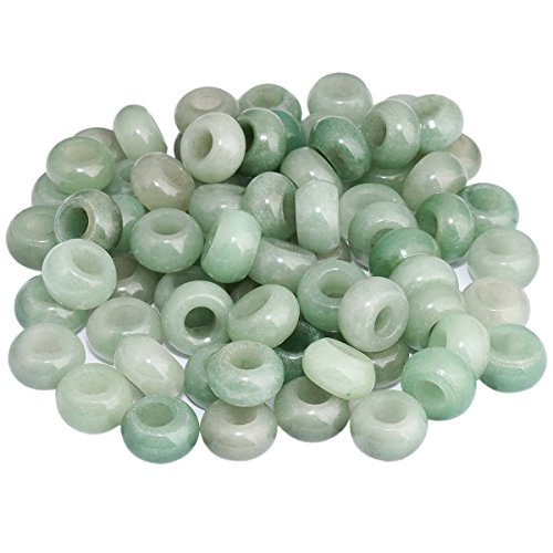 KYEYGWO 20Pcs Großes Loch Lose Perlen für die Schmuckherstellung - Rondelle Polierte Steinperlen und Charms Fit European Snake Chain Armband - großer Satz Schmuckperlen, Grüner Aventurin KYEYGWO 20Pcs Großes Loch Lose Perlen für die Schmuckherstellung - Rondelle Polierte Steinperlen und Charms Fit European Snake Chain Armband - großer Satz Schmuckperlen, Grüner Aventurin von KYEYGWO