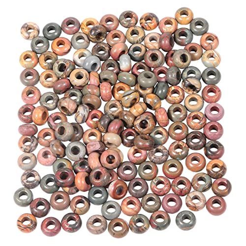 KYEYGWO 20Pcs Großes Loch Lose Perlen für die Schmuckherstellung - Rondelle Polierte Steinperlen und Charms Fit European Snake Chain Armband - großer Satz Schmuckperlen, Picasso-Jaspis KYEYGWO 20Pcs Großes Loch Lose Perlen für die Schmuckherstellung - Rondelle Polierte Steinperlen und Charms Fit European Snake Chain Armband - großer Satz Schmuckperlen, Picasso-Jaspis von KYEYGWO