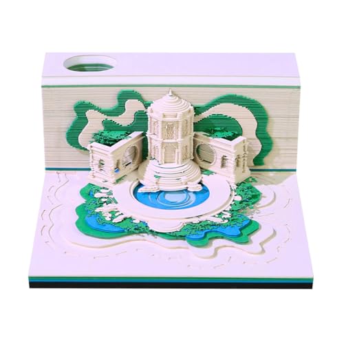 3D-Memo-Block, 3D-Kunst-Notizblock, handzerrissene, kreative 3D-Haftnotizen mit Silhouette, DIY-Papierskulpturen, Modell, Kunstblöcke, Postnotizen, für Büro, Lesezimmer, Studio, Desktop-Dekoration von KYNEPSBH