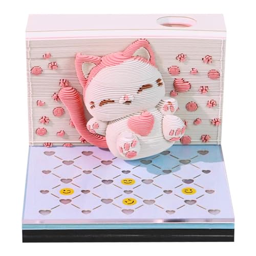 3D-Notizblock, 3D-Notizblock, Kunst, kreative architektonische Modelle, Memo-DIY-Notizen, exquisites Abreißpapier, 3D-Haftnotizen, für Thanksgiving, Weihnachten, Einweihung, Schreibtischdekoration von KYNEPSBH