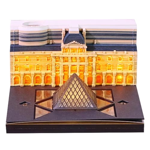 3D-Notizblock, 3D-Notizblock, Kunst, kreative architektonische Modelle, Memo-DIY-Notizen, exquisites Abreißpapier, 3D-Haftnotizen, für Thanksgiving, Weihnachten, Einweihung, Schreibtischdekoration von KYNEPSBH