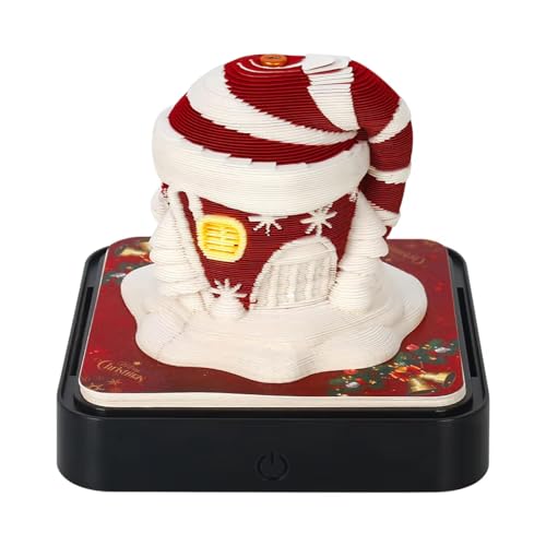 3D-Schreibtisch-Kalender, Abreiß-Notizblock-Kalender, Zeitstück-Kalender 2026, kreativer 3D-Notizblock, Kunst, Haftnotizen mit LED-Lichtern, Papierskulptur-Kalender für Büro, Zuhause, Geschenke von KYNEPSBH