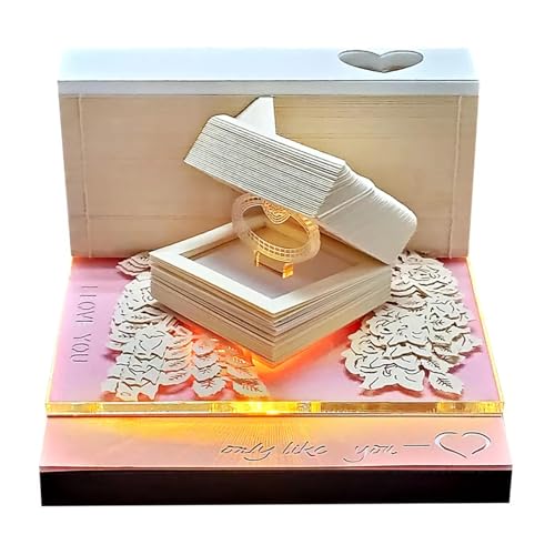 3D-Schreibtischkalender 2026, Zeitmesserkalender 2026, abreißbar, 3D-Papierkunst, Notizblock, Notizblock, kreative Papierskulptur, Kunstwerk für Haftnotizen, für Aufzeichnungen, Planer und von KYNEPSBH