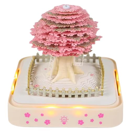 3D-Schreibtischkalender 2026, abreißbarer 3D-Notizblock mit LED-Lichtern, 3D-Kunstkalender, Memo-Block 2026, kreativer DIY-Papierschnitzerei, Skulptur, Zeitmesser, Kalender, für Büro, Zuhause von KYNEPSBH