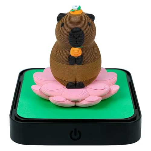 Time Piece Kalender 2026, 3D-Schreibtischkalender 2026 mit LED-Lichtern, kreative 3D-Papierschnitzerei, Skulptur, Kunst, Notizblock, DIY-Kunst, Desktop-Dekoration, für Weihnachten, Geburtstag von KYNEPSBH