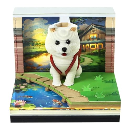 Timepiece Kalender 3D 2026, 3D-Kunstkalender, Memo-Block, 3D-Papierskulptur-Kalender, kreativer Abreiß-Papierschnitzer, klebriger DIY-Notizblock, für Aufzeichnungsplaner und Gewohnheitstracker von KYNEPSBH