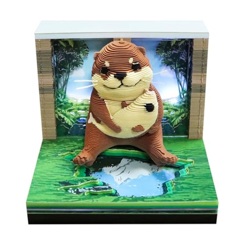 Timepiece Kalender 3D 2026, 3D-Kunstkalender, Memo-Block, 3D-Papierskulptur-Kalender, kreativer Abreiß-Papierschnitzer, klebriger DIY-Notizblock, für Aufzeichnungsplaner und Gewohnheitstracker von KYNEPSBH