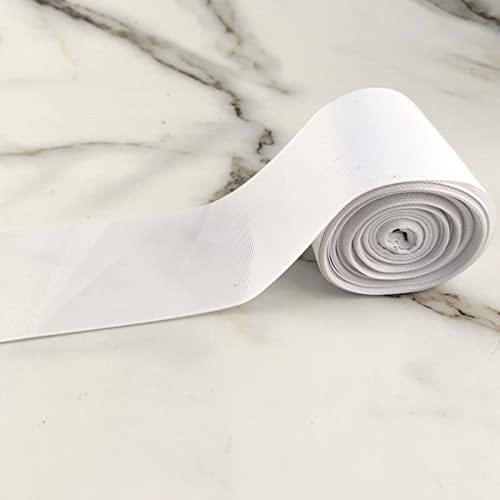 (10 Meter/Grundstück) 75mm Ripsband Geschenkverpackung Weihnachtsdekorationsbänder-Weiß von KYNLE