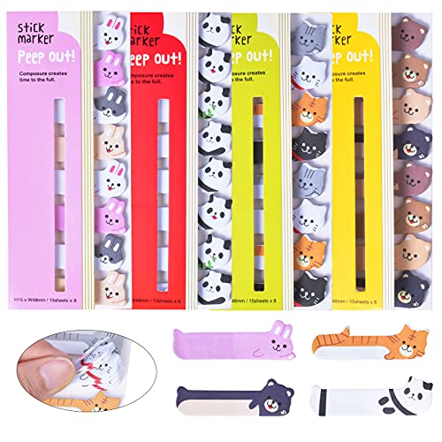 4Stück Haftnotizen Tabs, Page Marker Tabs, Page Flags, Tab Index, Süße Haftnotizen, Flaggen Index Tabs mit Tierform, Klebemarkierungen, Haftnotizen Beschreibbare für Schule Büro 4Stück Haftnotizen Tabs, Page Marker Tabs, Page Flags, Tab Index, Süße Haftnotizen, Flaggen Index Tabs mit Tierform, Klebemarkierungen, Haftnotizen Beschreibbare für Schule Büro von KYSUN