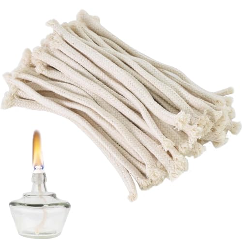 50 Stück Docht für Öllampen, Geflochtener Baumwoll Docht, Kerzendocht für Kerzenherstellung, Premium Ersatzdocht für Öllampen und Kerzen DIY Handgefertigte Kerzenherstellung 50 Stück Docht für Öllampen, Geflochtener Baumwoll Docht, Kerzendocht für Kerzenherstellung, Premium Ersatzdocht für Öllampen und Kerzen DIY Handgefertigte Kerzenherstellung von KYSUN