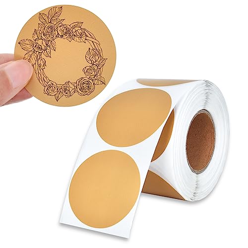 600 Stück 50mm Runde Etikett Aufkleber, Selbstklebend Etikett Aufkleber Klebepunkte, Thermodrucker Etikettenaufkleber, Inventaretiketten Aufkleber für Büro, Einzelhandel, Zuhause, Klassenzimmer, Lager von KYSUN
