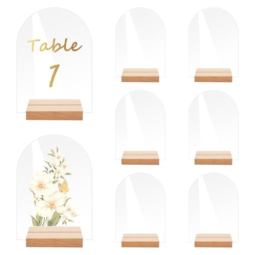 8 Stücke Acryl Hochzeits Tischnummern Gewölbte Acrylblätter mit Holzbasis Acryl Tischnummern Hochzeit Platzkarten Namenskarten, Acrylbogen, Tischnummern für Hochzeit, Party, Veranstaltung, Dekorati 8 Stücke Acryl Hochzeits Tischnummern Gewölbte Acrylblätter mit Holzbasis Acryl Tischnummern Hochzeit Platzkarten Namenskarten, Acrylbogen, Tischnummern für Hochzeit, Party, Veranstaltung, Dekorati von KYSUN