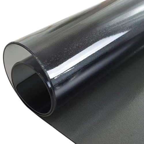 Schwarz Tischdecke, Tischfolie Schutzfolie Tischschutz PVC Folie Matt Tischschutzfolie, Tischdecken Wasserdicht für Garten/Esszimmer/Büro（1.3/1.6/2/3mm） von KYUDFBI