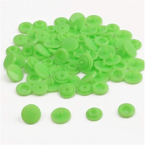 KYUEPONG Harz-Knöpfe,Knöpfe, Kunststoff-Druckknöpfe, 20/50/100/150 Sets, Taschenordner, dunkle Schnalle, Knopf, Harz, Bekleidungszubehör(Light Green,20set) von KYUEPONG