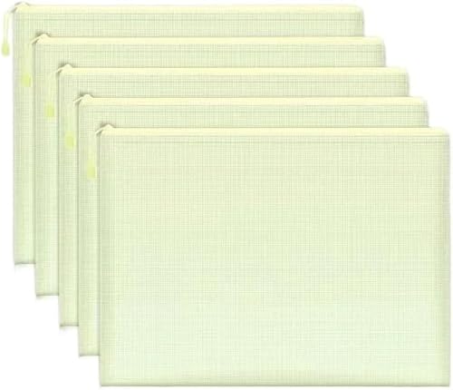Netz-Reißverschlusstaschen, wasserdichte Reißverschlusstaschen, 10 Stück, A4, A5, A6, Netz-Reißverschlusstasche, Dokumententasche, wasserdichte Aufbewahrungstaschen for Aktenordner mit Reißverschluss, von KYUEPONG
